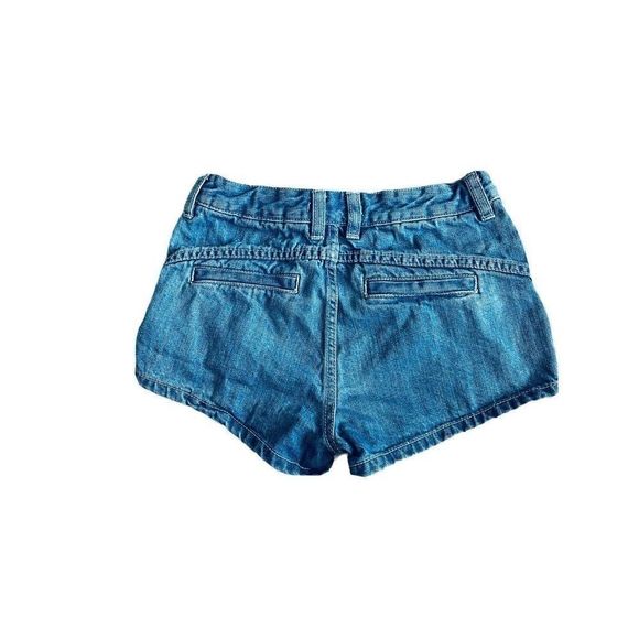 Free People Denim Shorts Lace High Waist - Picture 2 of 4